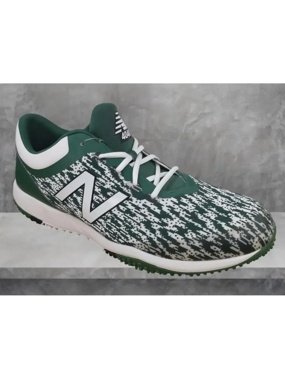 New Balance Baseball Shoes Turf 4040v5 Trainers Green White Men's Size 15D New